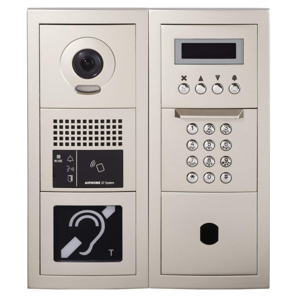 Aiphone gamme gt platine vidéo modulaire à défilement, boucle magnetique & emplacement vigik