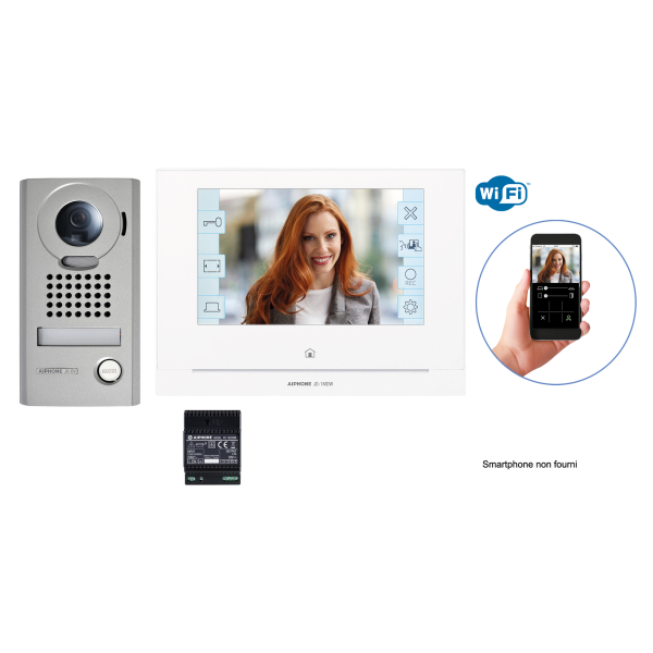 Kit vidéo JO platine saillie avec moniteur écran 7" avec module Wi-Fi intégré (130413)