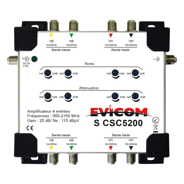 Evicom ampli de tete pour cascadable 4 in