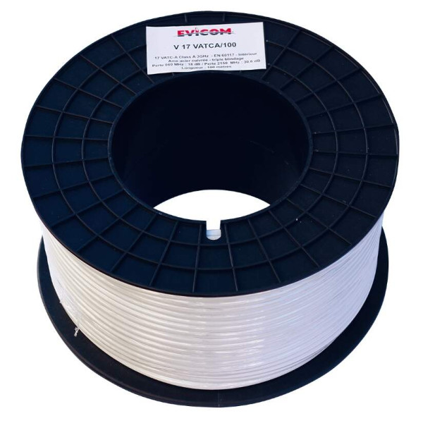 Evicom cable blanc -17db en 100m (classe a)