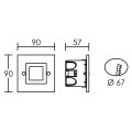 Iso 60 - encastré de mur led