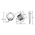 Sub 50 - proj. Ext. Ip68 ik07, noir, a/lpe gu5,3 50w 2950k 900lm incl.