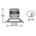 Kit elite f4 ip44 36° 4000k