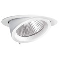 Randy 4 - downlight rond, orientable, blanc, 70°, led intég 38w 3000k 3900lm