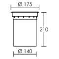 Tecnisol 150 - enc.sol ext. ip67 ik10, rond, noir, led 12w 10° 4000k 850lm