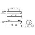 Encastré Universal Sensor  Aric 12W CCT avec détecteur PIR