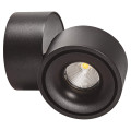 Tahiti - appl. mur orientable noire, led 13w 3000k 1100lm, indirect et variable