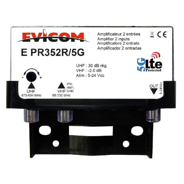 Préamplificateur uhf 1 entrée 30 db réglables + couplage vhf