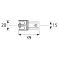 Connexion r126 noir 12v