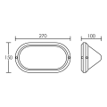 Ovo 270t - hublot ext. Ip65 ik10, ovale, blanc, e27 60w max., lpe non incl.