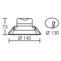 Grace - downlight ip20/44 led intég. 12w 4000k 1150lm, autorisé vol.2