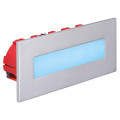 Baliz 3 - encastré mur rectang., fixe, gris, led intég. 2,76w bleu