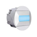 Baliz - encastré mur rond, fixe, gris, led intég. 0,46w bleu