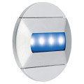 Baliz - encastré mur rond, fixe, gris, led intég. 0,46w bleu