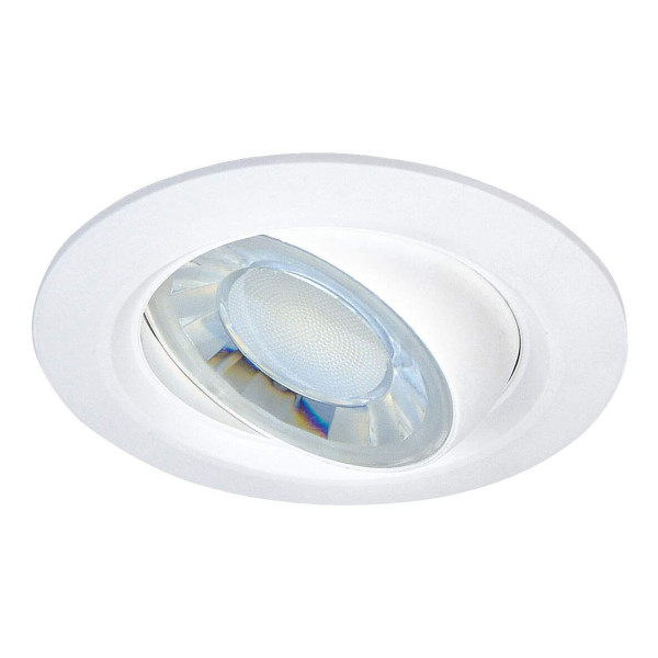 Spot encastré LED Aric Eydi 8W 2700K 600lm rond blanc basculant