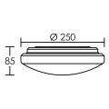 C4 - plafonnier / applique mur ip44 led intég. 10w 4000k 700lm