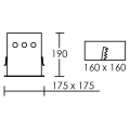 Kit quadra mono -downlight orient. gris, module led 34w 4000k 40° 3100lm incl