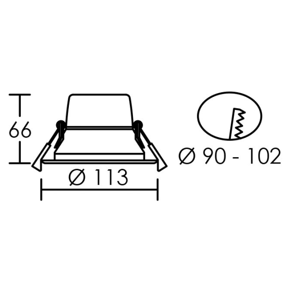 Downlight LED Aric Riva Led basse luminance IP20 10W 4000K 950lm
