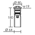 Mira 65-230 b4 - enc.sol ext. ip67 ik08, Ø80, couleur inox, led 5w 3000k, 30000h