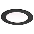 Flat-iso-downlight ip20/65 recouvr., fixe, noir, led 13w 1050lm 3000/4000k(cct)