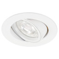 Speed 70 - enc.gu10, ip20, rond, basculant, blanc, lpe led 6w 3000k 470lm incl.