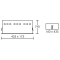 Kit quadra tertio -downlight orient. blanc, 3 mod. led 34w 4000k 40° 3000lm incl