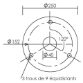 Mat hauteur 0,50m noir