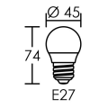 Lpe led spherique e27 5w/2700k