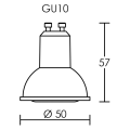 Lpe led gu10 1x6w/2700k blc