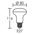 Lampe LED R80 E27 11W/2700K ARIC