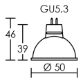 Lampe GU5,3 LED Aric MR16 6w 3000k 460lm