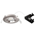 Aspen - encastré rond, fixe, nickel, led 5w 36° 450lm 3000/4000k (cct)