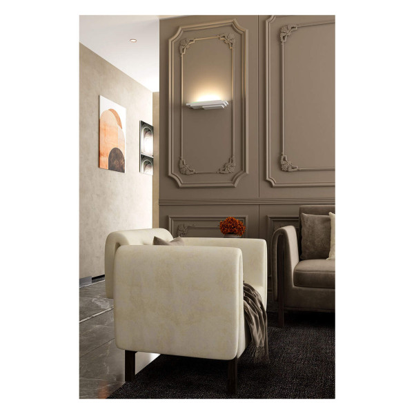 Staff - applique mur plâtre, blanc, led intég. 20w 3000k 2200lm 30000h - Aric - 50819