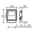 Twister 3 sensor, proj. ext. ip65 ik08, gris, led 90° 45w 3000k 4950lm, a/sensor