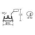 Speed 70 -enc. rond, bascul., gu5,3, blanc, ip20 a/lpe led 6w 3000k 500lm incl.