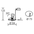 Lunar led - encastré gu10, blanc, a/lpe led 4w 4000k 420lm incl