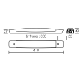 Idyl - réglette ip44 ik07 vol.2 a/inter led intég. 6w 2700k 600lm, blanc