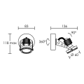 Spot LED Blanc GU10 36° 6 W 3000 K YEO 01 Aric