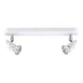 Comete b2 - plaf./Appl.Mur 2 spots gu10, blanc, a/lpes led 6w 3000k 500lm incl