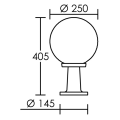 Borne Boule Basse Blanc LUNA Aric - E27 – Verre Opale