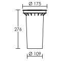 Kit walker 3 inox led e27 11w