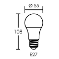 Lpe led std e27 7w/2700k