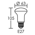 Lampe LED R63 E27 9W 2700K ARIC