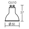 Lampe Aric GU10 led 8w 3000k 700lm, classe énergétique A+ 15000h