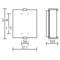 Applique murale aura ebene e27 60w - Aric