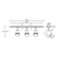 Judy b3-plaf./appl. 3 spots gu10, blanc, a/lpes led 5,5w 3000k 410lm dimm. incl