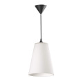 Aton 150- suspension e27 60w max, Ø150mm, verre opale, patère/câble noir, s/lpe