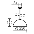 Como 023 - suspension e27 60w, noir/cuivré, lpe non incl., pour rail 1 allumage