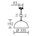 Como 023 - suspension e27 60w, noir/cuivré, lpe non incl., pour rail 3 allumages