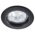 Fixo - 12 - encastré gu5,3, rond, fixe, noir, lampe non incl.